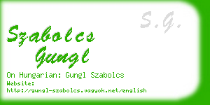 szabolcs gungl business card